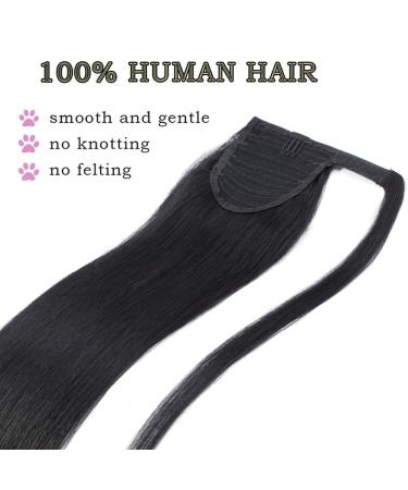 Buy SEGO Real Remy Human Hair Ponytail Extensions - Clip In Braid & Bangs - Black 16 (45cm) - 80g - International Shipping Available - Buy Online on GoSupps.com