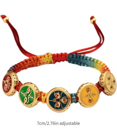 OralGos Handwoven Bracelet - Colorful Five Route Wealth Bracelet for Prosperity & Luck | Ethnic Hand Chain Jewelry International Shipping - Buy Online on GoSupps.com