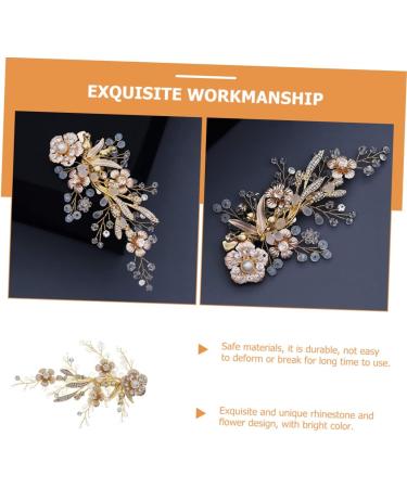 FRCOLOR Wedding wedding zircon Miss side clip headgear pearl pearl clips for hair hair clips Mori Department hair barrettes bridal hairpin crystal Crystal - Buy Online on GoSupps.com