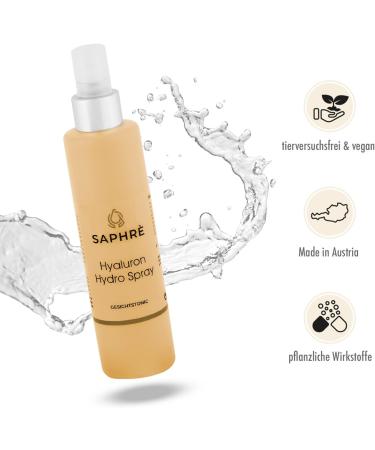  Saphr Hyaluron Hydro Spray - Refreshing Face Spray with Hyaluronic Acid Panthenol & Chamomile - Hydrate & Freshness for Treatments - 200ml - Vegan - Buy Online on GoSupps.com