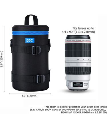 JJC Camera Lens Pouch Case for Canon RF 600mm EF 70-200mm Nikon Nikkor AF-S 70-200mm - Zipper Polyester Protective Bag - 4.3x8.9 Interior Size - Buy Online on GoSupps.com
