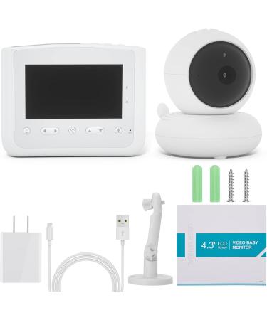 MYPIN 4.3 Full HD Video Baby Monitor with Camera, Night Vision, Temperature Sensor, Two-Way Audio & Lullabies - TYPE-C HS0357 - Buy Online on GoSupps.com