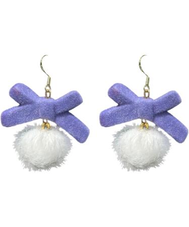 Feyley Exaggerated Bowknot Earrings | Chic Plush Ear Jewelry for New Year's & Birthday Gifts - Buy Online on GoSupps.com