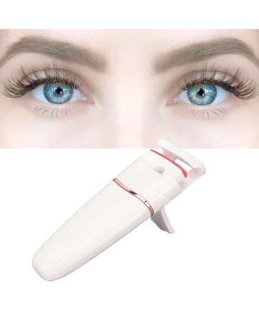 Qukaim Eyelashes Curler Electric Eyelash Curler Heated Fast Heating USB Rechargeable Temperature Sensitive Silicone Curler White - Buy Online on GoSupps.com