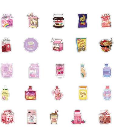 Cute Food and Drink Stickers - 100pcs Kawaii Korean Stickers for Water Bottles, Laptop, Scrapbook, Daily Planner - Ideal for Kids, Teens, Boys, Girls, and Adults - Buy Online on GoSupps.com