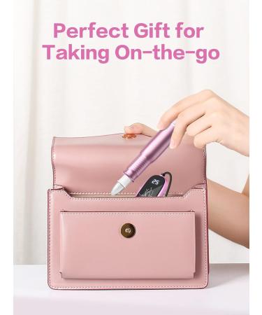 Subay Professional Manicure Pedicure Kit - 25000RPM Electric Nail Drill Set with LED Display & 11 Attachments - Nail Grinder for Women Men Babies & Pets - Pink - Buy Online on GoSupps.com