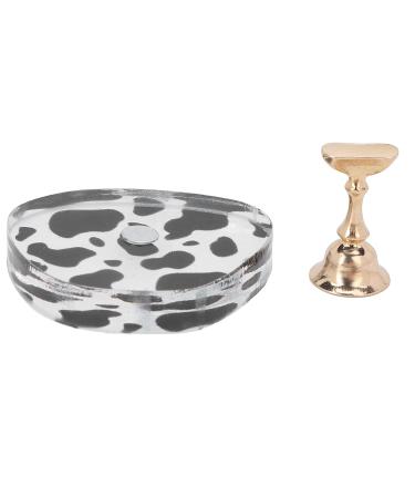 Nail Stand Magnetic Nail Holder Acrylic Nail Practice Stand for False Nail Tip Manicure Tool(Gold)