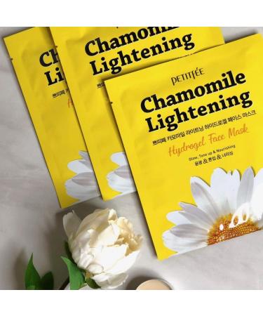 Petitfee Chamomile Hydrogel Face Mask - 5 Sheets, Brightening & Soothing - Buy Online on GoSupps.com