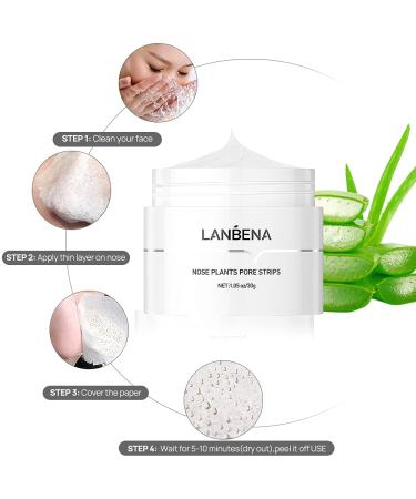 LANBENA Pore Strips - Deep Cleansing Blackhead Remover for Face & Nose | 10-15 Min to Fresh Clean Skin - Buy Online on GoSupps.com