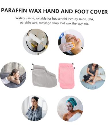 Beavorty 1 Set gloves wax bath foot cover spa foot bag feet care prodcut paraffin hand cover paraffin wax booties work tools Wax Care Cover Wax Mitts foot warmer fabric moisturizing - Buy Online on GoSupps.com