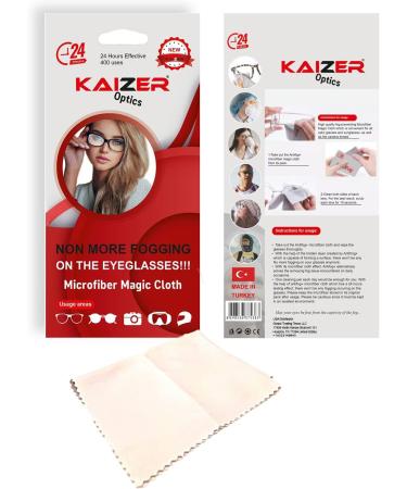 Kaizer Anti Fog Wipes for Glasses | Reusable Eyeglass & Swimming Lens Cloth (2 Pack) - International Shipping Available - Buy Online on GoSupps.com