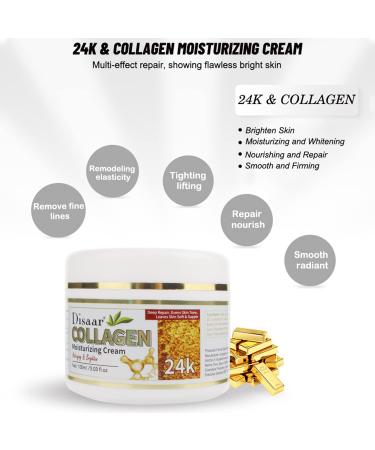 Collagen Moisturizing Cream with 24K Gold - Anti-Aging Hydrating & Skin Repair | 100ml - Buy Online on GoSupps.com
