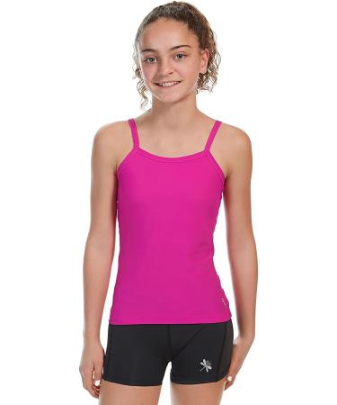 Dragonwing Girlgear Bright Pink Girls Sports Cami | Active Teen and Tween Shelf Bra Tank - Buy Online on GoSupps.com