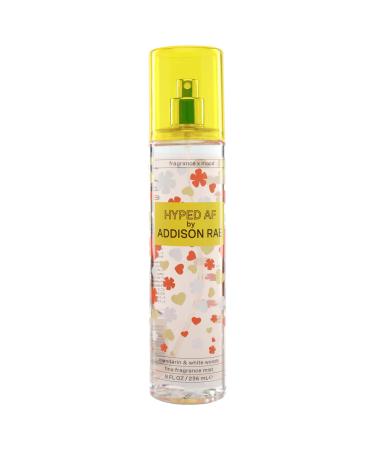 Addison Rae Hyped Body & Hair Mist for Women - Woody Citrus Feminine Scent - Body Spray Opens with Mandarin and Blood Orange - Long-Lasting Everyday Wear Fragrance for Her - Vegan Cruelty Free - 8oz Hyped AF - Woody Citrus