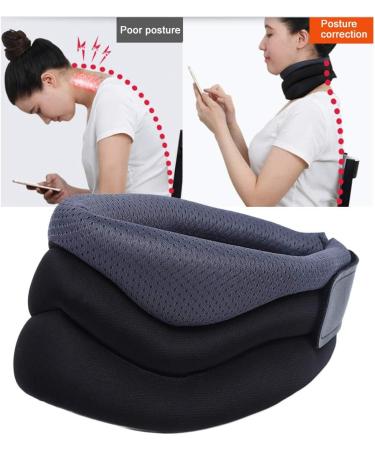 Neck Care Cervical Spine Corrector - Posture Correction & Pain Relief Bandage (Free Size Gray) | Shop Now! - Buy Online on GoSupps.com
