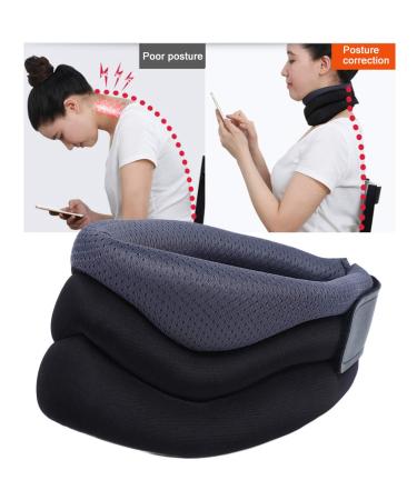 Neck Traction Device | Cervical Support & Alignment for Chronic Neck Pain Relief (Gray) - Buy Online on GoSupps.com