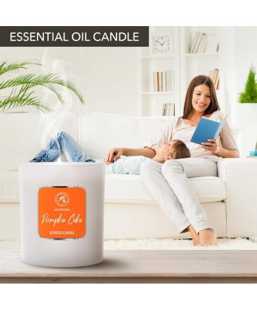 AROMATIKA Pumpkin Cake Scented Candle - 6.8 Oz Soy Wax Aromatherapy - Relaxing Home Fragrance - Perfect Gift for Mother's Day Birthdays & Christmas - Buy Online on GoSupps.com