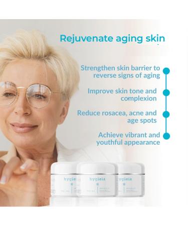 Hygieia Beta Glucan Firming & Plumping Anti-Wrinkle Cream | Hydrating Liposomal Facial Moisturizer for Men & Women | Fast Cellular Absorption & Skin Calming 4oz - Buy Online on GoSupps.com