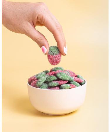  Vidal Vidal Treats wild strawberries spindles red color rubber candy with ax shape and flavor strawberry bag 1 kg - Buy Online on GoSupps.com