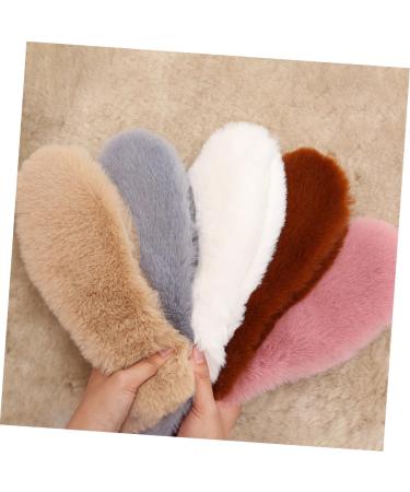Mobestech Fluffy Soles for Women | 4 Pairs Faux Rabbit Fur Insoles | Cozy Holiday Shoe Inserts | Universal Fit Grey 28x10cm - Buy Online on GoSupps.com