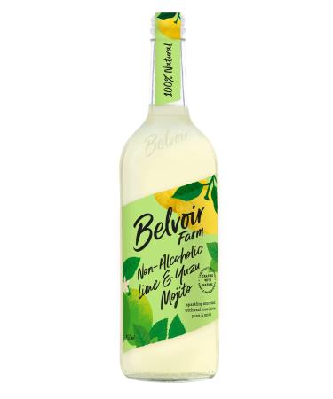 Belvoir Farm Non-Alcoholic Lime & Yuzu Mojito - Freshly Squeezed Lime Juice & Mint No Artificial Ingredients Sweeteners or Preservatives Gluten Free Vegan 6 x 750ml 6 x 750ml Non-Alcoholic Lime and Yuzu Mojito