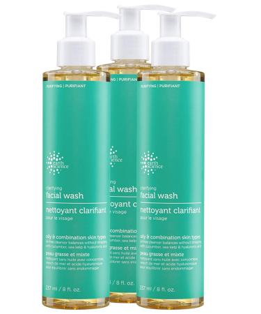 EARTH SCIENCE - Gentle Clarifying Facial Wash For Oily  Combination Skin Types (3pk  8 fl. oz.)