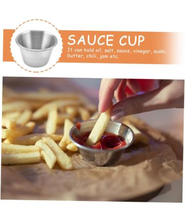 Zerodeko 4pcs Stainless Steel Dipping Sauce Cup Soy Sauce Cup Sushi Dipping Bowl Metal Sauce Cups Ketchup Dip Bowls Soup Japanese Soy Sauce Desert Dishes Household Soy Sauce Bowl - Buy Online on GoSupps.com
