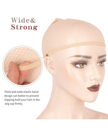WeKen Beige Mesh Wig Cap Net 4PCS - Open Two End Wig Caps Liner for Women Men Kids - Buy Online on GoSupps.com
