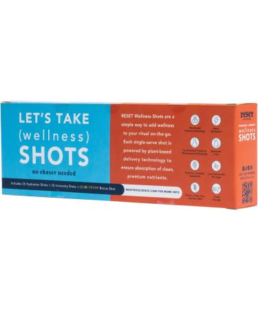 RESET Bioscience Hydration + Immunity Wellness Shots Duo Pack | Mystery Bonus | Plant-Based & Non-GMO | Made in USA (Pack of 7) - Buy Online on GoSupps.com