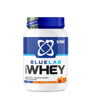 USN Blue Lab Whey Protein Powder: Salted Caramel - Whey Protein 2kg - Post-Workout - Whey Isolate - Muscle Building Powder Supplement With Added BCAAs Raspberry Ripple 2 kg (Pack of 1)