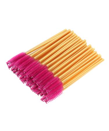 Beavorty 50 Pcs Makeup Eyelash Mascara Colored Mascara Lash Applicator Eyelash for 50 Pcs Rose