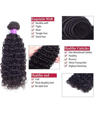 10A Brazilian Kinky Curly Human Hair Bundle - 18 inch Virgin Hair, Natural Black Color - 100g - 1 Bundle - Buy Online on GoSupps.com