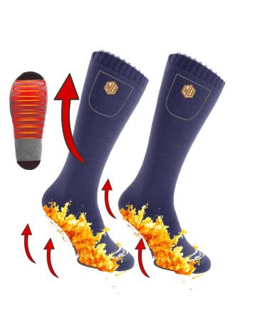 Rechargeable Heated Socks for Men, Electric Socks for Women, Foot Warmers for Women Hunting Skiing Cycling Camping Hiking Ski Sock Christmas Stockings red--Girl