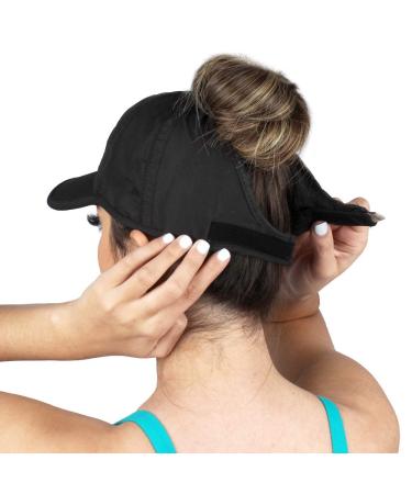 Ponyflo Active Ponytail Hat for Women - High Ponytail Baseball Cap in Black - Buy Online on GoSupps.com