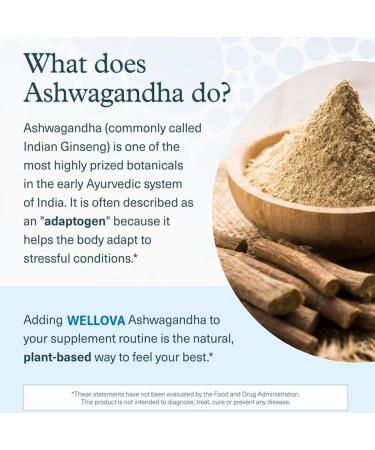 Wellova Women's Ashwagandha | Promotes Stress Relief & Mood Support | Supports Clarity & Memory | Provides Focus and Increased Energy | Superior Pure Organic Absorption | 60 Capsules - Buy Online on GoSupps.com