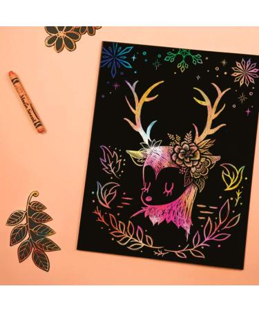 SAYU Premium Scratch Art Coloring Kit - DIY Craft Hobby Set for Adults & Kids - Engraving Scratch Off Gift Set with 5 Animal Friends Designs - Buy Online on GoSupps.com