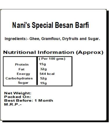 Ghasitaram Gifts Rakhi for Brother Rakhis Online - Shraddha & Saburi for My Brother Rakhi with 200 GMS of Besan Barfi and 200 GMS of Kaju Katli Rakhi Set with 200 gms of Besan Barfi & Kaju Katli - Buy Online on GoSupps.com