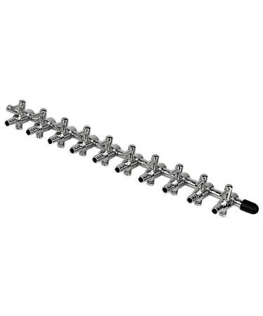 Movoja AQ air aquarium air distributor |10 subject |Continuously regulated |Variants: 2-10 times |Stainless steel |Distributor airflow controller aquariums 10x connector - Buy Online on GoSupps.com