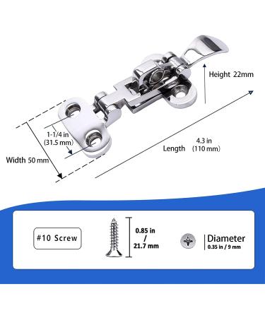 Marine 316 Stainless Steel Lockable Hatch Hold Down Clamp Latch (2 PCS) | Anti-Rattle Design for Marine Hatch Lockers - Buy Online on GoSupps.com