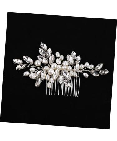 minkissy Bridal Headwear Romantic Wedding Hair Comb Wedding Hair Clip Wedding Hair Accessories Hair Wedding Decor Hair Pin Bridal Headpiece Tiara Crystal Wig Grace Miss White - Buy Online on GoSupps.com