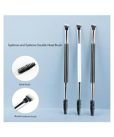 Dual Ended Eyebrow Brush & Eyelash Comb - 2 in 1 Spoolie Makeup Tool (Black Silver) - Perfect for Flawless Brows & Lashes - Buy Online on GoSupps.com