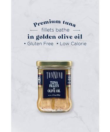 Tonnino Yellowfin Tuna Fillets in Olive Oil 6.7 oz - Low Calorie, Gluten Free (1 Pack) - Buy Online on GoSupps.com