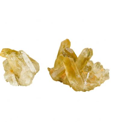 Crystal Rough Natural Raw Calcite Crystal Cluster Geode Stone Irregular Specimen Gemstone Yellow Quartz Crystal Cluster for Reiki Home Decoration 400g (Color : 400g)