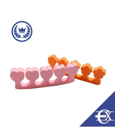 EuroXanty Pedicure Toe Separator & Foam Toe Spreaders - Perfect for Painting Toenails | Flower & Heart Designs - Buy Online on GoSupps.com