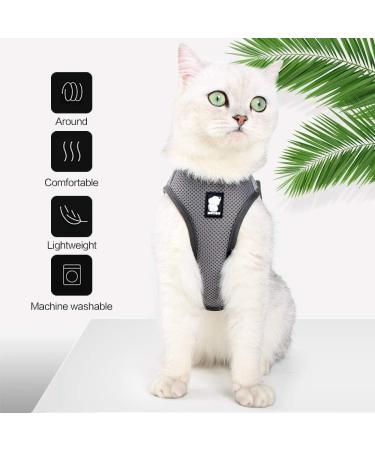Ultra-Light Adjustable Cat Dishes & Padded Vest Jacket for Kittens - Escape Protection Soft Network - 1 Pack Gray - Buy Online on GoSupps.com