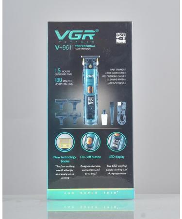 Professional Hair Clipper Transparent Design Waterproof Hair Trimmer Cordless with LED Display Ceramic Blade for Man Kids Family Salon - Buy Online on GoSupps.com