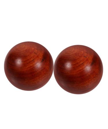 Healeved 4 pieces of wooden balls Wood training Balls Massage handicrafts roller balls Massage Muscle Stretch Balls Hand Finger Chinese health massage balls bamboo wooden handball