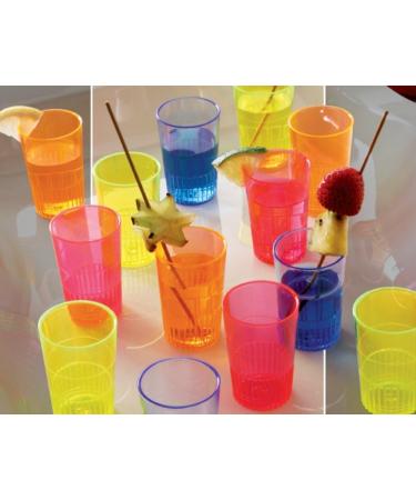 48 Count Zappy 1.5 oz Straight Wall Shooter Hard Plastic Shot Glasses - Disposable Party Bar and Wedding Cups - Neon Colored Drinking Glasses - Buy Online on GoSupps.com