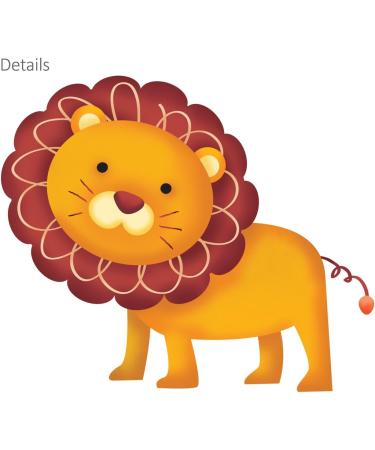 Decowall DW-1206 Wild Jungle Animals Wall Stickers for Kids - Peel and Stick Removable Decals for Nursery, Bedroom, Living Room - Buy Online on GoSupps.com