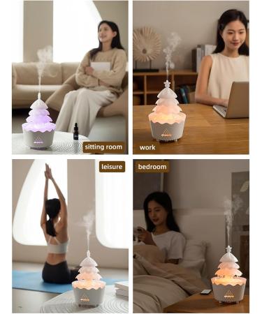 Colorful Christmas Tree Rain Humidifier & Essential Oil Diffuser - Aromatherapy for Home Bedroom & Office - Buy Online on GoSupps.com